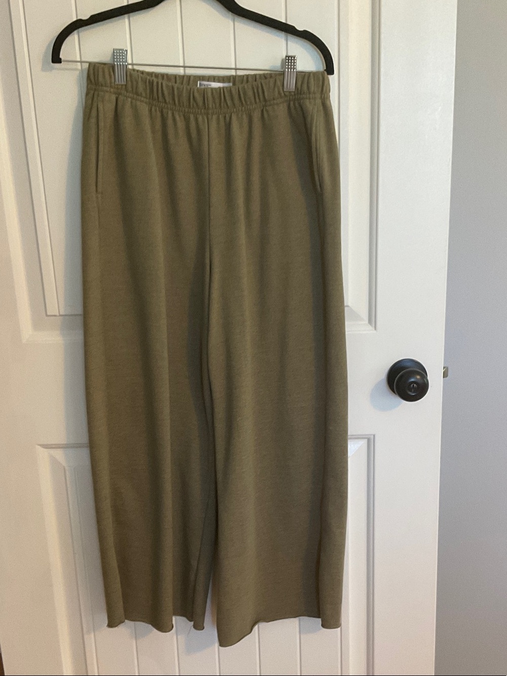 Hanes Originals Ribbed Knit Waistband Pants - Olive